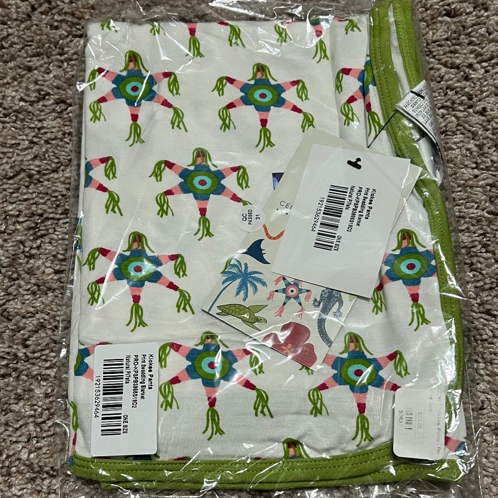 Kickee Pants NEW Natural Piñata Swaddling Blanket